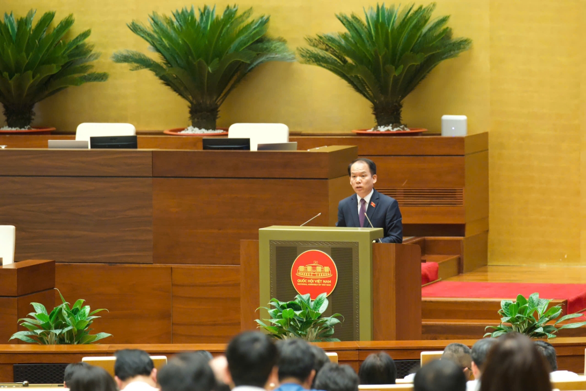 Bộ trưởng Bộ Tư pháp Hoàng Thanh Tùng. Ảnh: Quốc hội