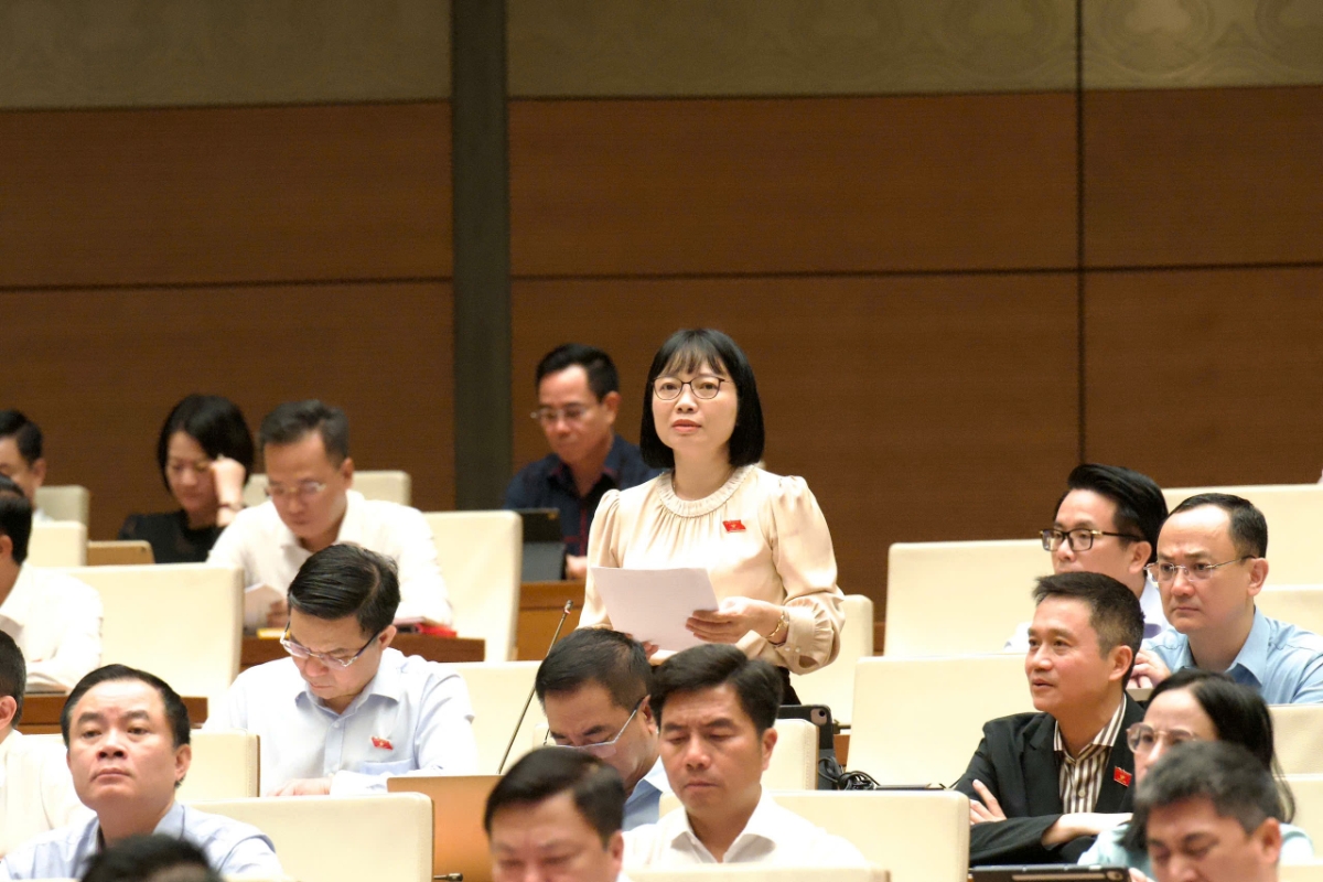 Đại biểu Nguyễn Thị Việt Nga – Đoàn Đại biểu Quốc hội thành phố Hải Phòng. Ảnh: Quốc hội