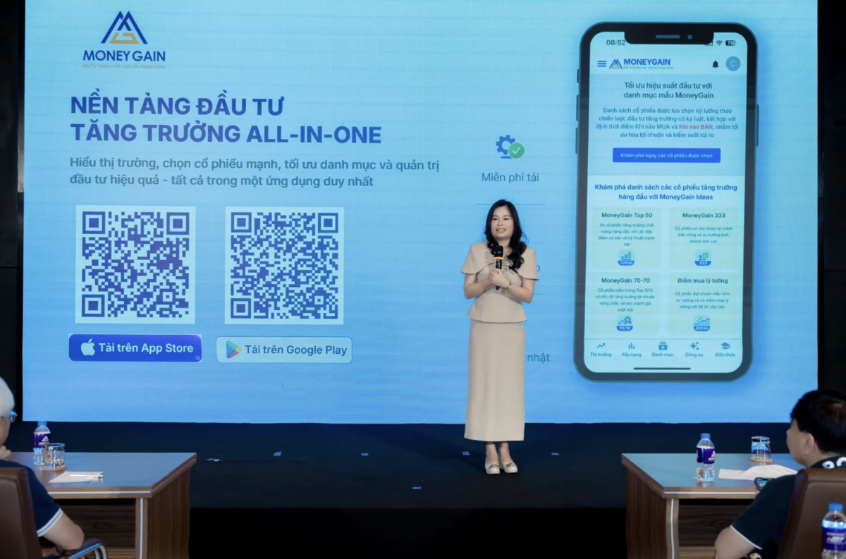 &nbsp; &nbsp; &nbsp; &nbsp; &nbsp; &nbsp; &nbsp; &nbsp; &nbsp; &nbsp; &nbsp; &nbsp; &nbsp; &nbsp; Bà Nguyễn Thị Bình Minh - Tổng Giám đốc&nbsp;MoneyGain.&nbsp;