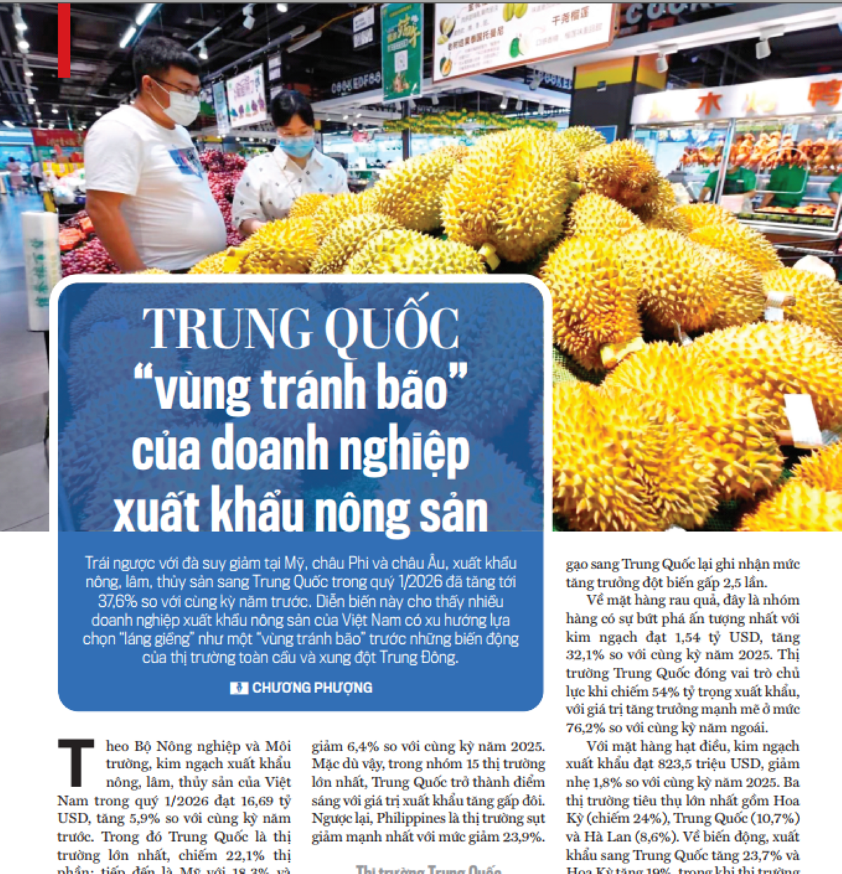 Doanh nghiệp xuất khẩu nông sản chọn Trung Quốc làm 'vùng tránh bão'   - Ảnh 1