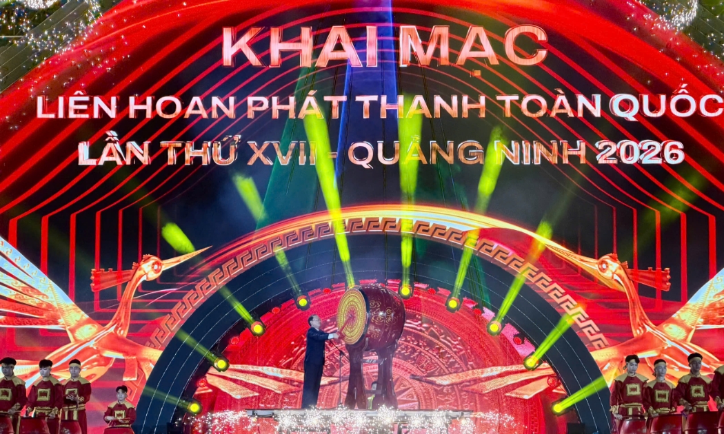 Liên hoan Phát thanh toàn quốc lần thứ XVII – Quảng Ninh năm 2026 khai mạc tối 11/4.Ảnh: Thanh Tùng