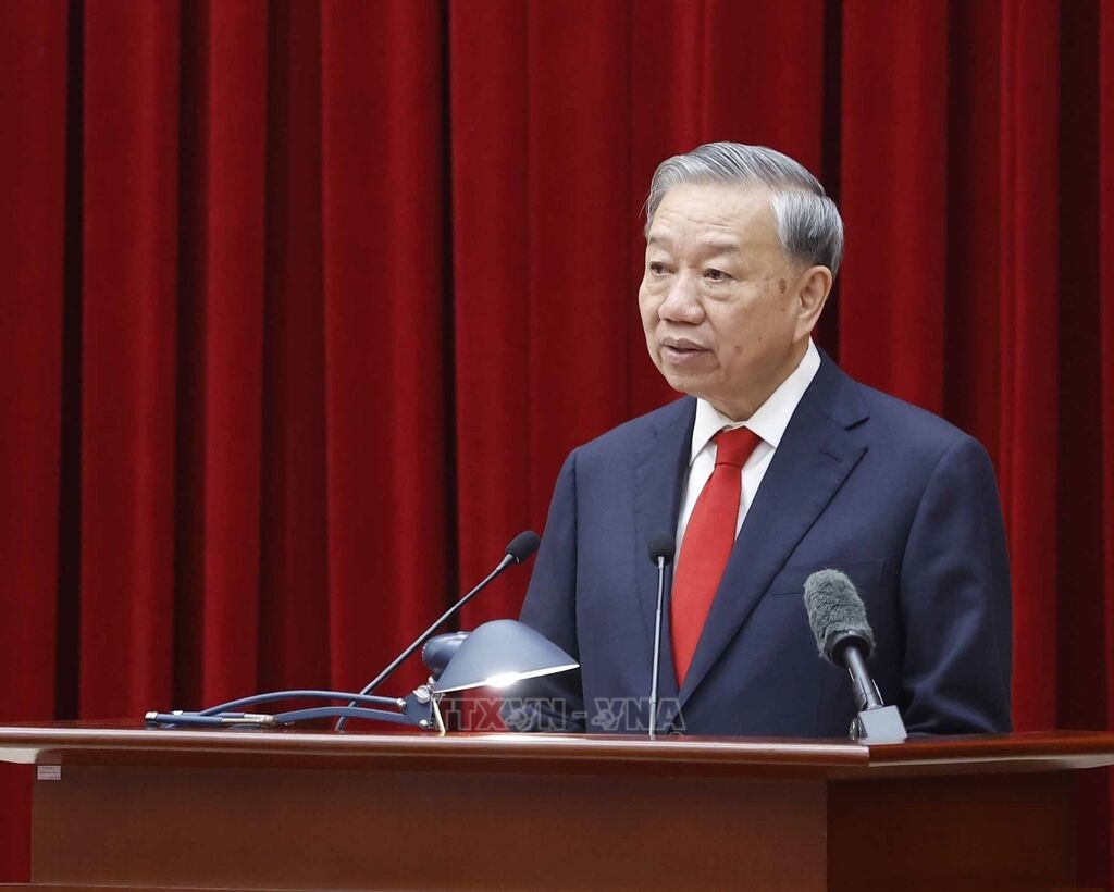 Tổng Bí thư, Chủ tịch nước Tô Lâm phát biểu chỉ đạo. Ảnh: TTXVN