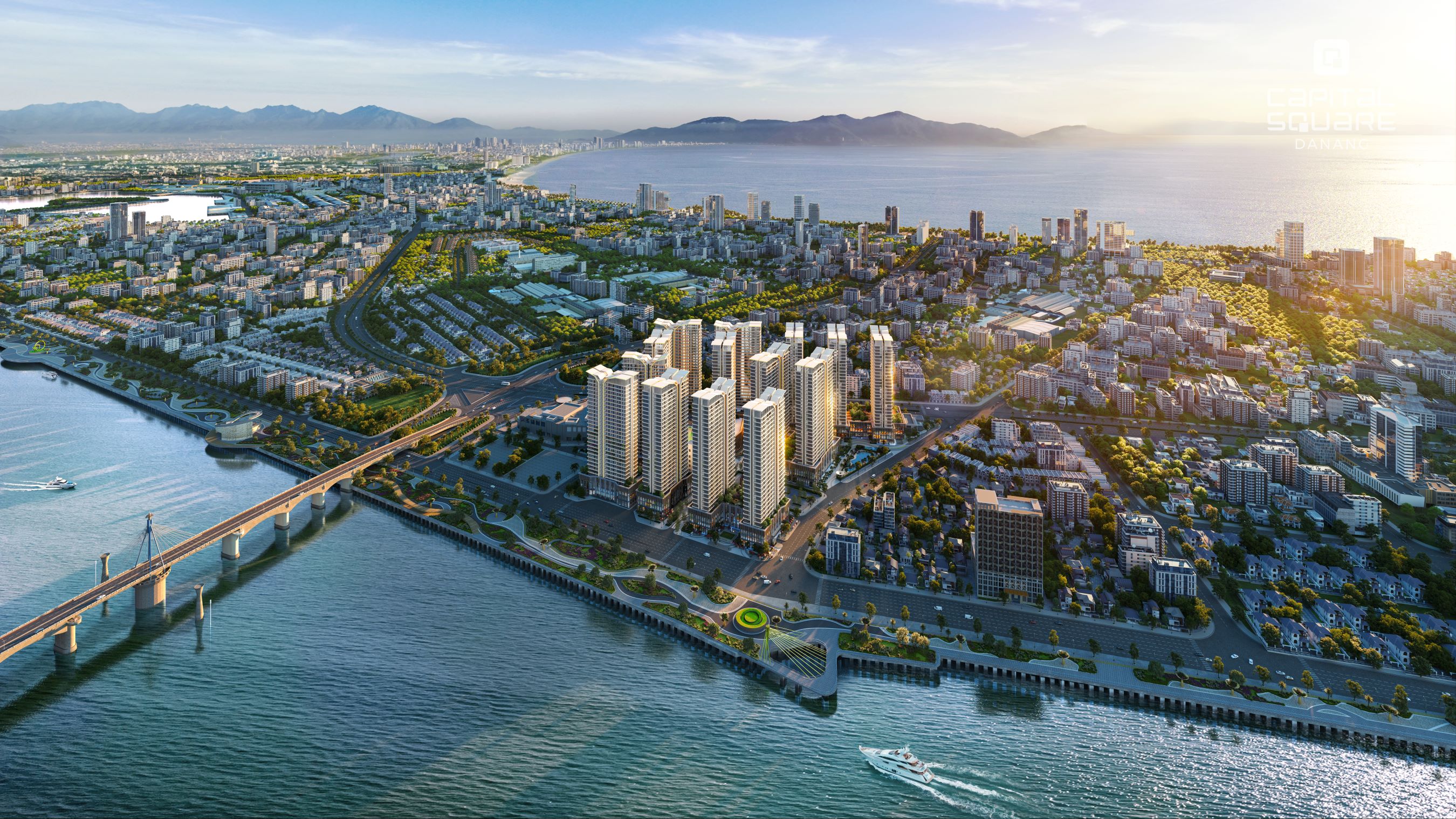 Capital Square tọa lạc tại vị trí kim cương của thành phố Đà Nẵng. Ảnh phối cảnh: Capital Square.