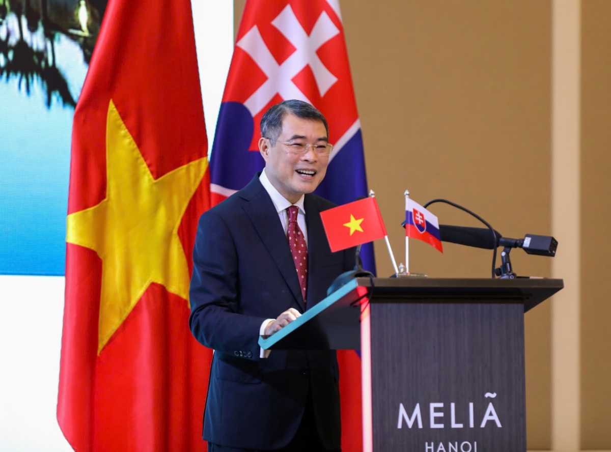 Thủ tướng Chính phủ Lê Minh Hưng nhấn mạnh quan hệ Việt Nam - Slovakia không ngừng được củng cố, phát triển trong thời gian qua. (Ảnh: Việt Dũng)