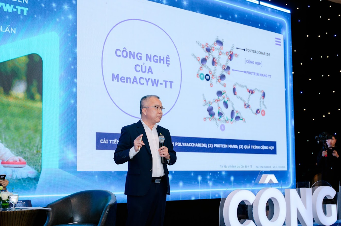 TS.BS. Lê Kiến Ngãi, Trưởng khoa Dự Phòng và Kiểm Soát nhiễm khuẩn, Bệnh viện Nhi Trung ương, nhận định vaccine MenACYW-TT là bước đột phá trong cuộc chiến chống lại não mô cầu.