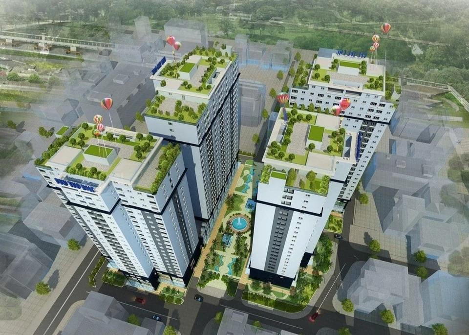 Phối cảnh dự án nhà ở xã hội số 324 Lý Thường Kiệt (phường Diên Hồng) - Ảnh: CDT