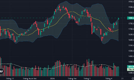 VN-Index đã vượt mốc 1800 điểm.