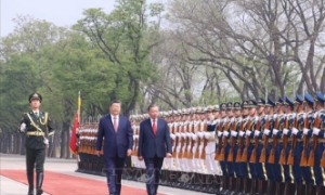Lễ đón trọng thể Tổng Bí thư, Chủ tịch nước Tô Lâm tại Đại lễ đường Nhân dân