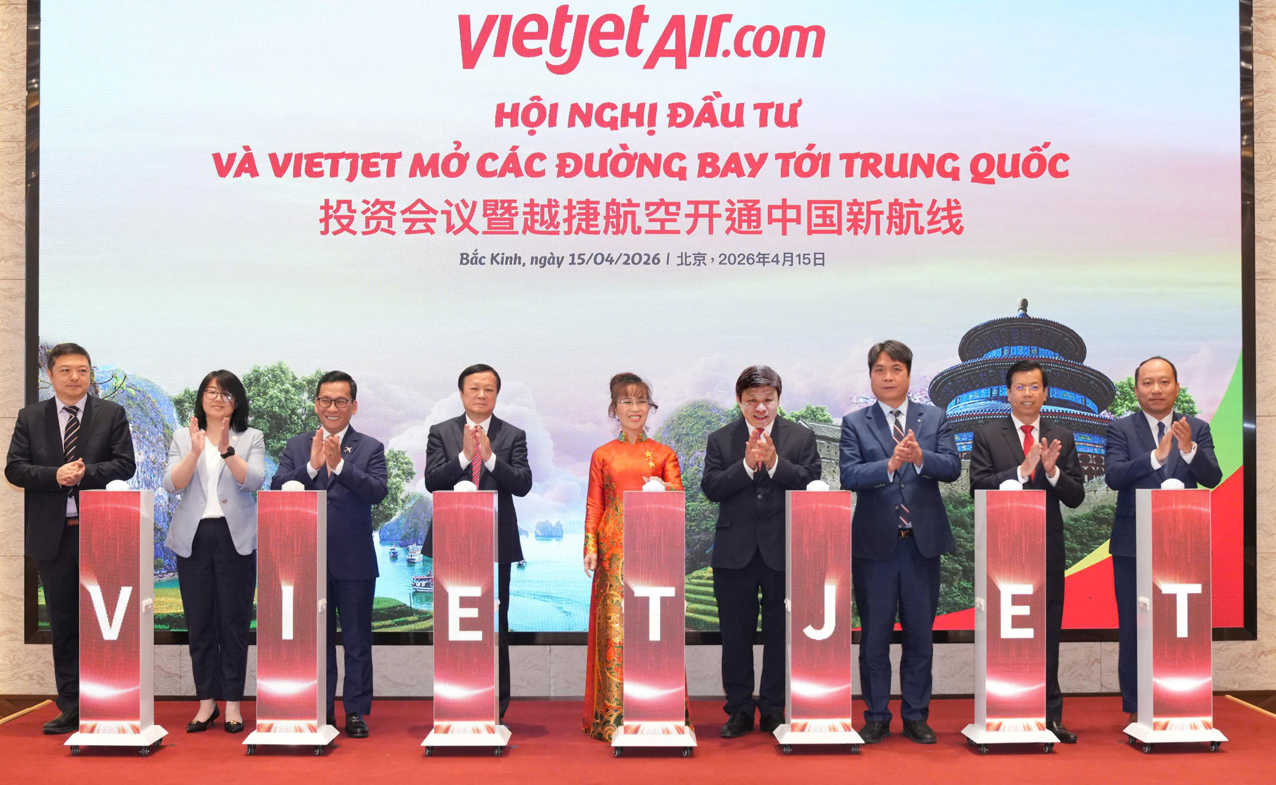 Vietjet công bố 5 đường bay mới giữa Việt Nam và Trung Quốc. Ảnh: Vietjet.