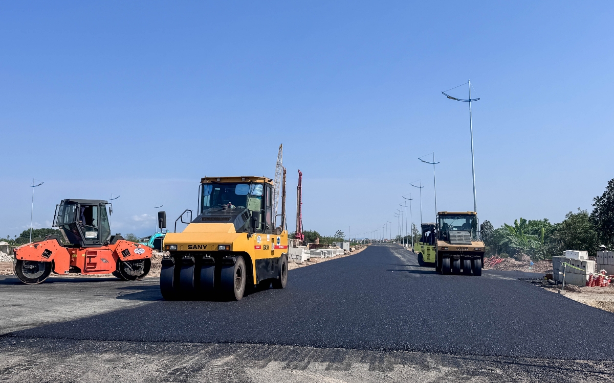 Công trường thi công đường Vành đai 4 Vùng Thủ đô. Ảnh minh hoạ