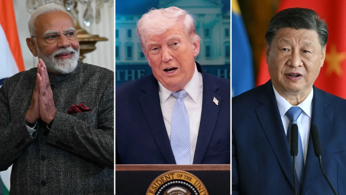 Từ trái sang phải: Thủ tướng Ấn Độ Narendra Modi, Tổng thống Mỹ DonaldTrump và Chủ tịch Trung Quốc Tập Cận Bình - Ảnh: Getty Images