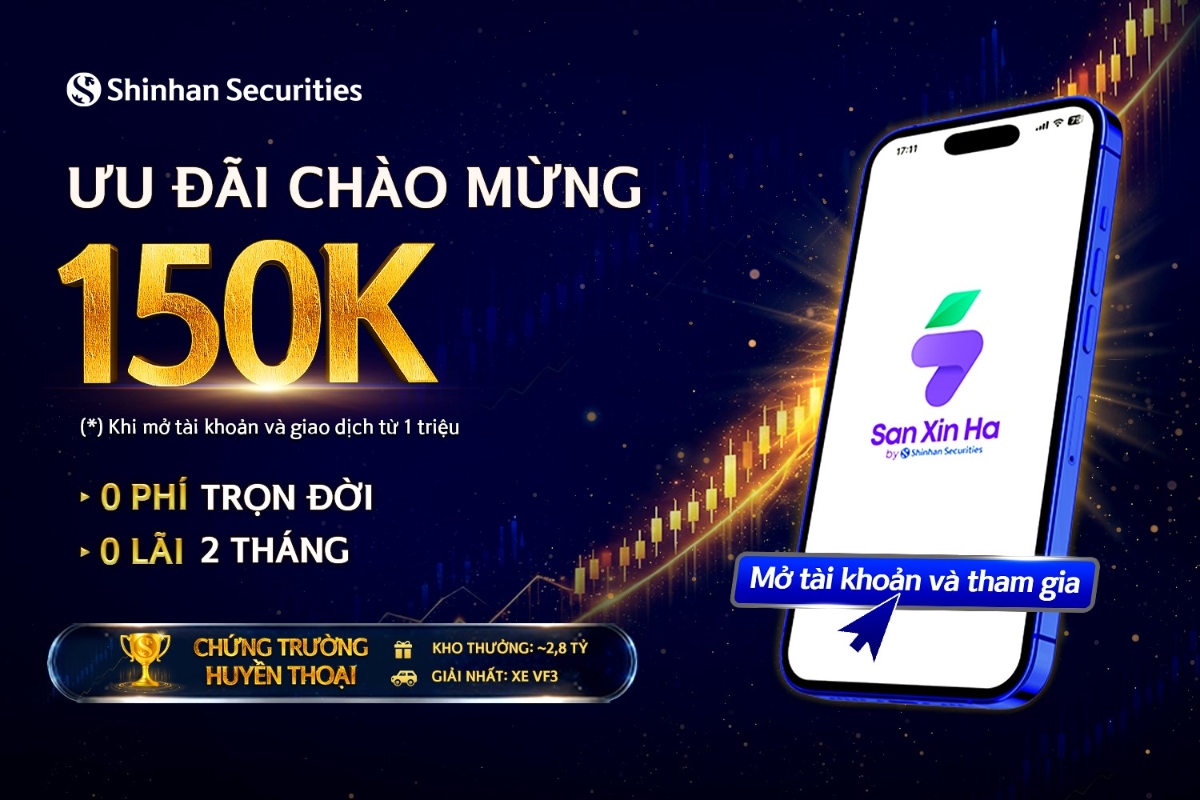 Đặc quyền dành cho nhà đầu tư mới tại Chứng khoán Shinhan.