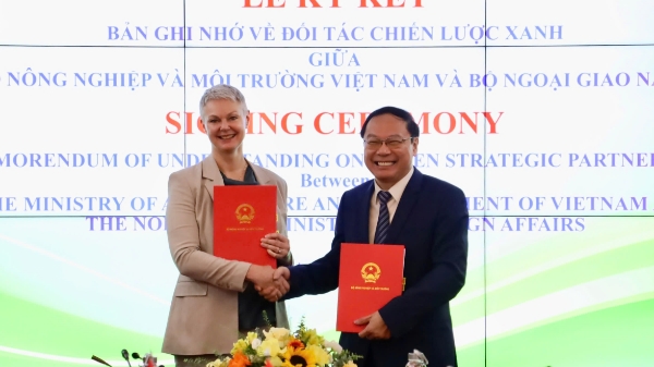 Việt Nam và Na Uy ký kết ghi nhớ về Đối tác Chiến lược xanh
