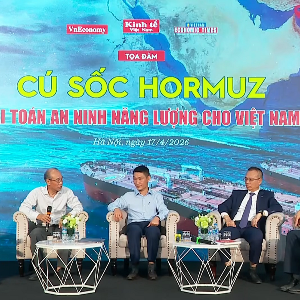 Tọa đàm: “Cú sốc Hormuz: Bài toán an ninh năng lượng cho Việt Nam” do Tạp chí Kinh tế Việt Nam/VnEconomy tổ chức vào sáng 17/4/2026. Ảnh: VnEconomy.
