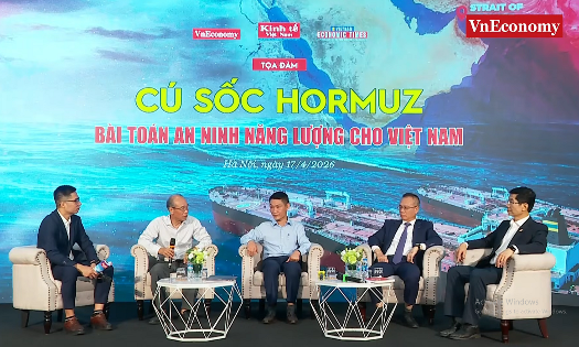 Tọa đàm: “Cú sốc Hormuz: Bài toán an ninh năng lượng cho Việt Nam” do Tạp chí Kinh tế Việt Nam/VnEconomy tổ chức vào sáng 17/4/2026. Ảnh: VnEconomy.