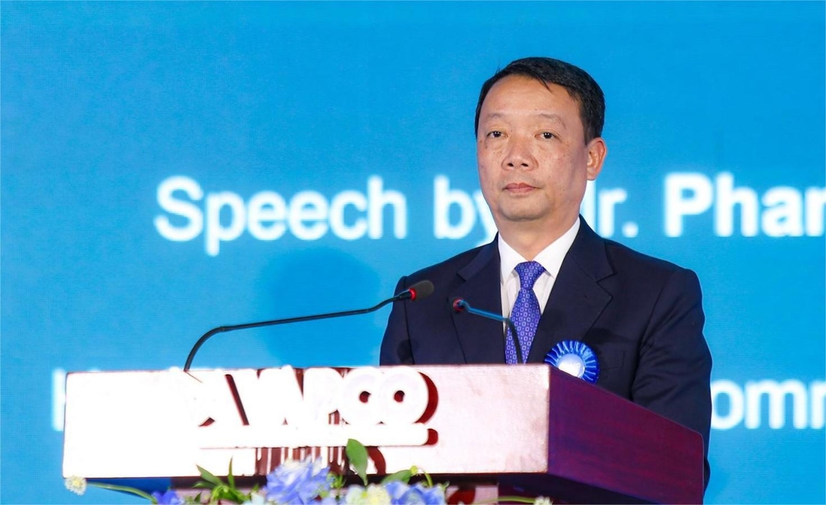 Ông Phan Thiên Định, Chủ tịch UBND tỉnh Hà Tĩnh phát biểu tại lễ khánh thành. Ảnh: Đình Nhất