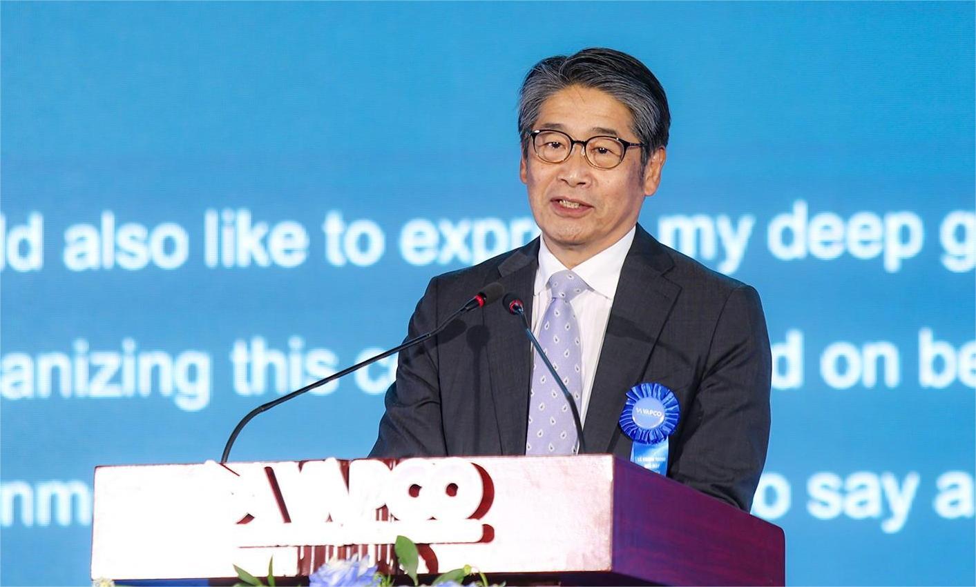 Ngài Ito Naoki - Đại sứ Đặc mệnh toàn quyền Nhật Bản tại Việt Nam phát biểu tại lễ khánh thành. Ảnh: Đình Nhất