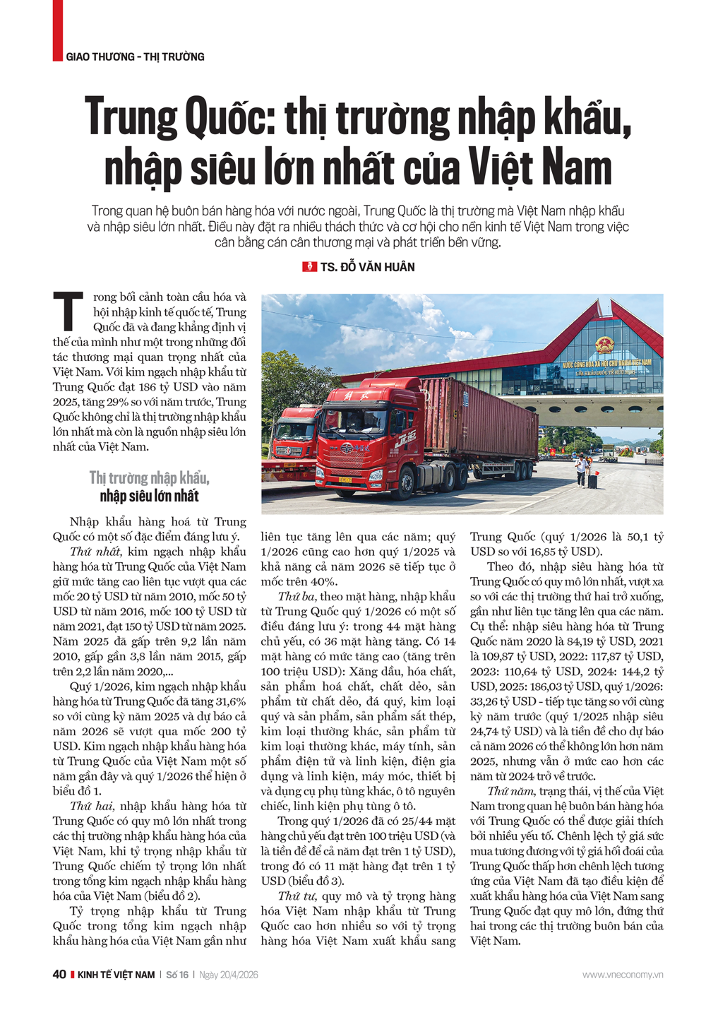 Trung Quốc: Thị trường nhập khẩu, nhập siêu lớn nhất của Việt Nam - Ảnh 1