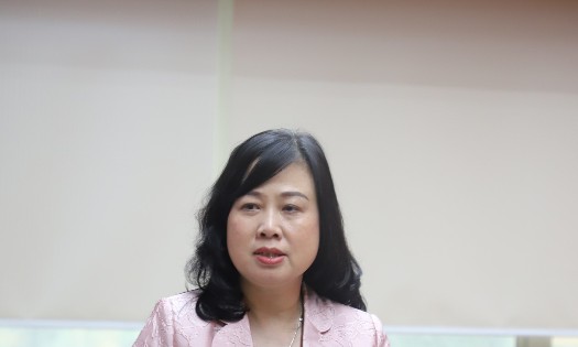 Bộ trưởng Bộ Y tế Đào Hồng Lan thông tin về những định hướng của ngành y tế trong thời gian tới. Ảnh: Bộ Y tế.