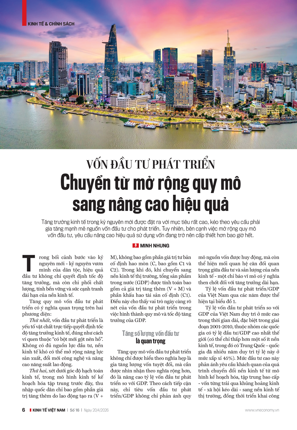 Vốn đầu tư phát triển: Chuyển từ mở rộng quy mô sang nâng cao hiệu quả - Ảnh 1