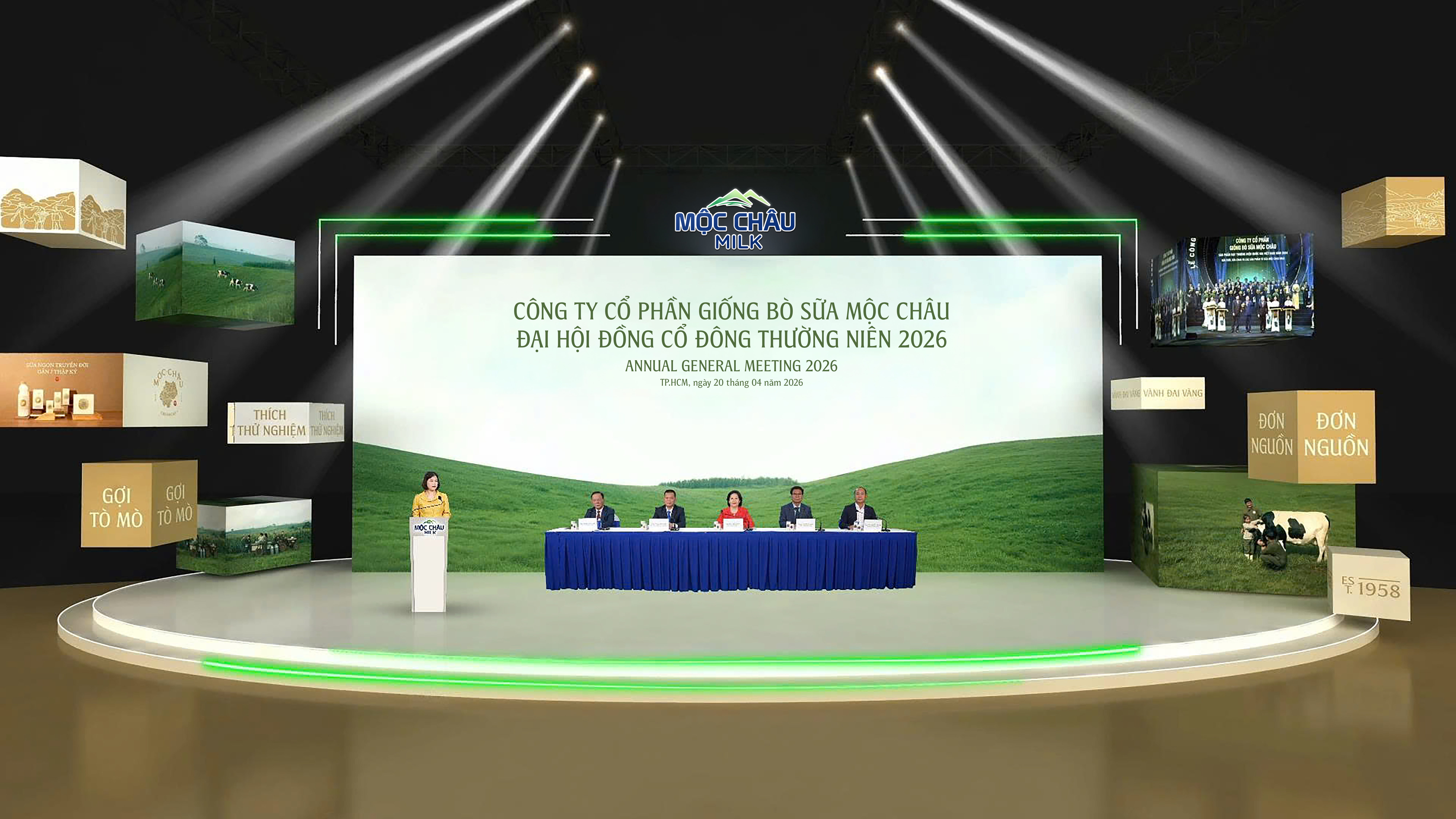 Mộc Châu Milk đặt mục tiêu doanh thu thuần 3.126,4 tỷ đồng và lợi nhuận sau thuế 241 tỷ đồng trong năm 2026. Ảnh: Mộc Châu Milk.