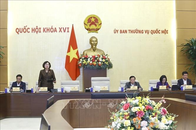 Phó chủ tịch Quốc hội Nguyễn Thị Hồng phát biểu. Ảnh: TTXVN.