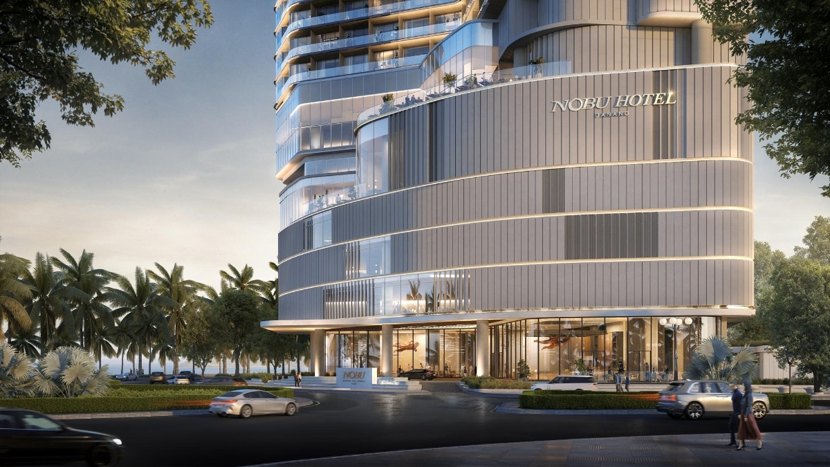 Những gia chủ đã sở hữu căn hộ Nobu tại London, Paris hay Tokyo,... sẽ tìm thấy sự quen thuộc về tiêu chuẩn dịch vụ và phong cách sống tại Nobu Danang. Ảnh phối cảnh:&nbsp;Nobu Danang.