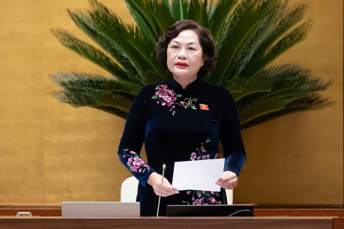 &nbsp;Phó Chủ tịch Quốc hội Nguyễn thị Hồng điều hành phiên họp. Ảnh: Quốc hội.