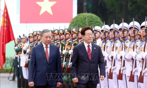 Tổng Bí thư, Chủ tịch nước Tô Lâm chủ trì Lễ đón chính thức Tổng thống Hàn Quốc