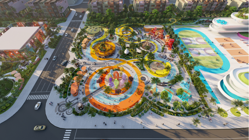 The children's play area at Coastal Quang Ngai, spanning over 6,800&nbsp;sq m, places sustainability at its core.