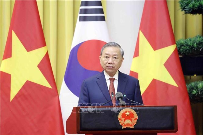 Tổng Bí thư, Chủ tịch nước Tô Lâm phát biểu. Ảnh: TTXVN