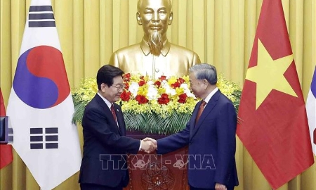 Tổng Bí thư, Chủ tịch nước Tô Lâm và Tổng thống Hàn Quốc Lee Jae Myung gặp gỡ báo chí