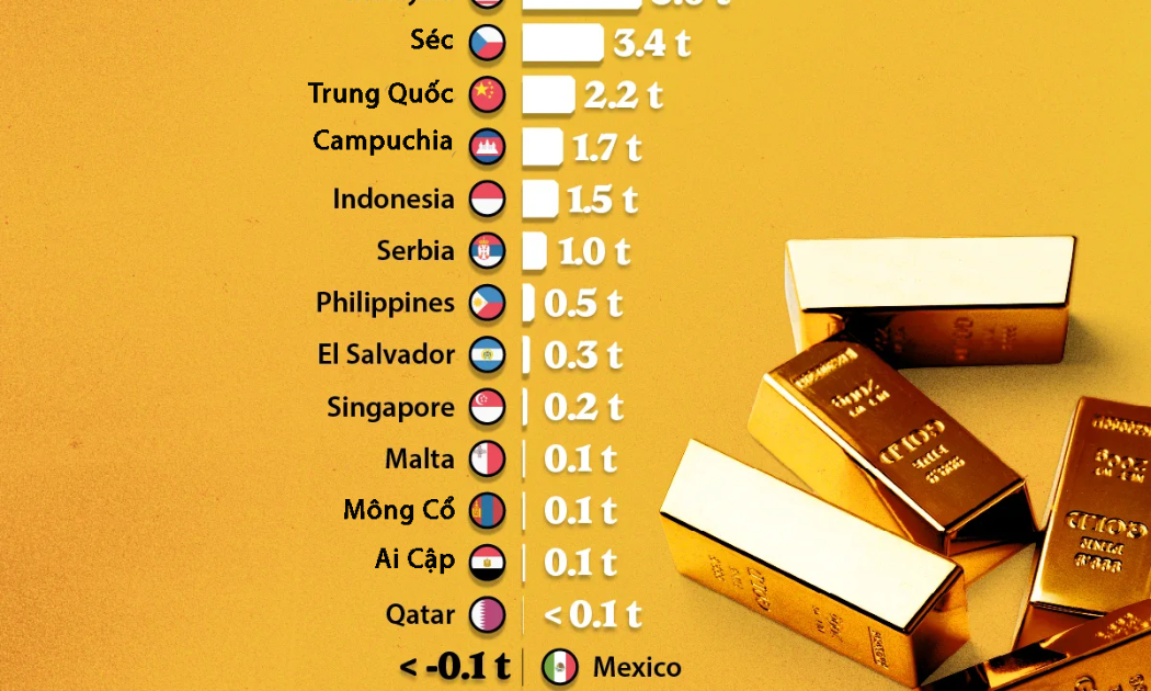 Toàn cảnh mua bán vàng của các ngân hàng trung ương trong 2 tháng đầu năm 2026