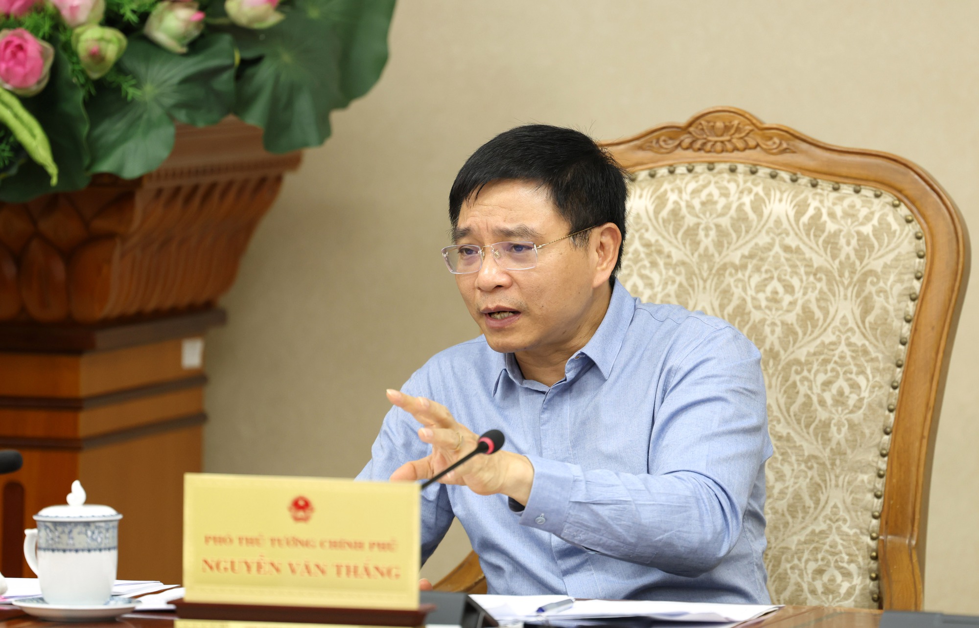 Phó Thủ tướng Nguyễn Văn Thắng phát biểu tại Phiên họp. Ảnh: VGP.