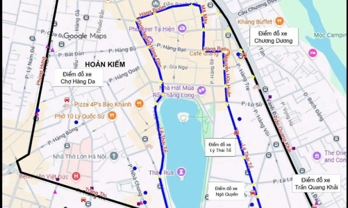 Các điểm đỗ xe phục vụ thực hiện vùng phát thải thấp tại Hà Nội từ 1/7/2026