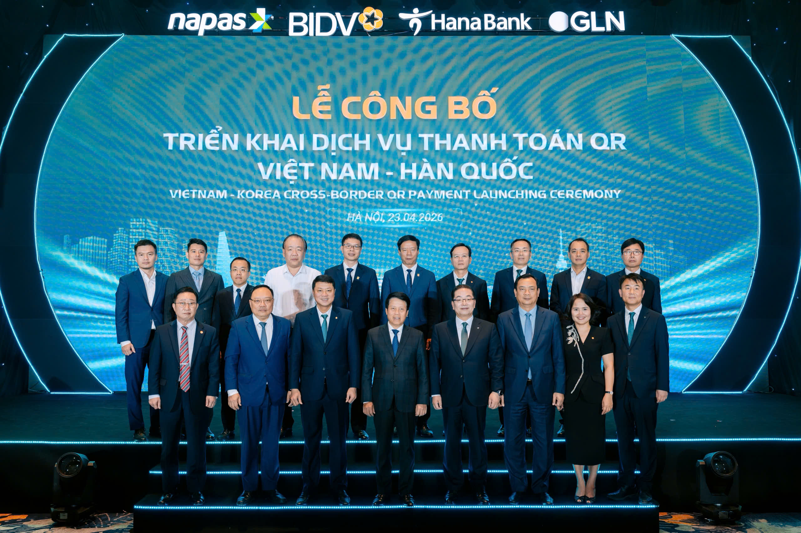  Lễ công bố triển khai dịch vụ thanh toán QR xuyên biên giới giữa Việt Nam và Hàn Quốc.