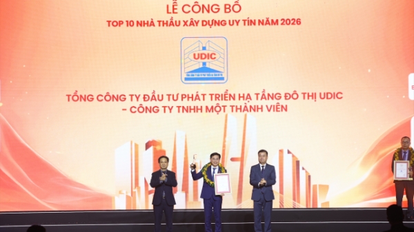 UDIC tiếp tục khẳng định vị thế Top 10 công ty bất động sản 2026