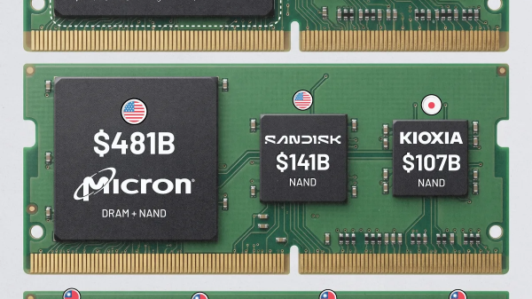 9 nhà sản xuất chip nhớ lớn nhất thế giới, Samsung và SK Hynix dẫn đầu