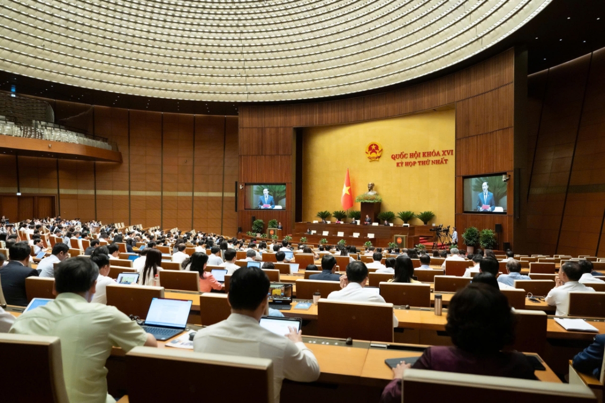 Quang cảnh Phiên họp chiều 23/4. Ảnh: Quốc hội.