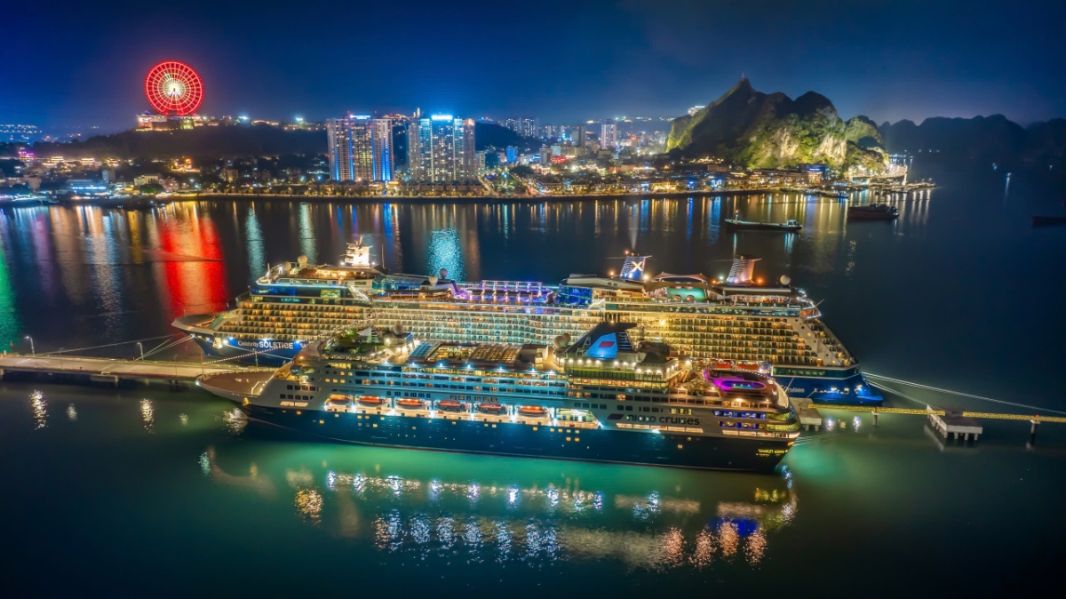 Cảng tàu quốc tế Hạ Long – một trong những điểm nhấn về hạ tầng giao thông kết nối Bãi Cháy với các thị trường quốc tế. Ảnh: Ánh Dương.