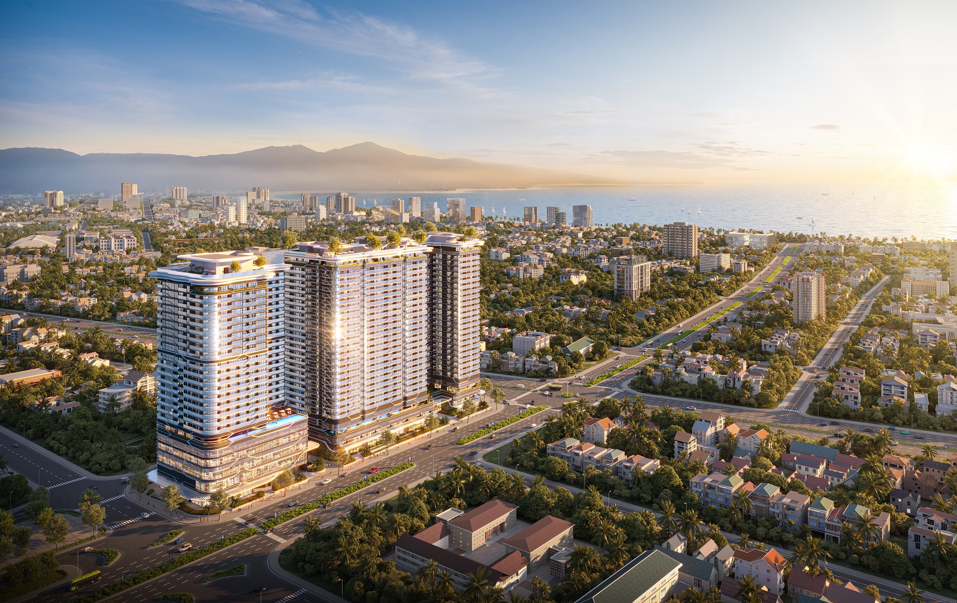 Những dự án bất động sản lõi đô thị như The Legend Danang nằm trong tầm ngắm của nhà đầu tư tích sản. Ảnh: ROX Group.