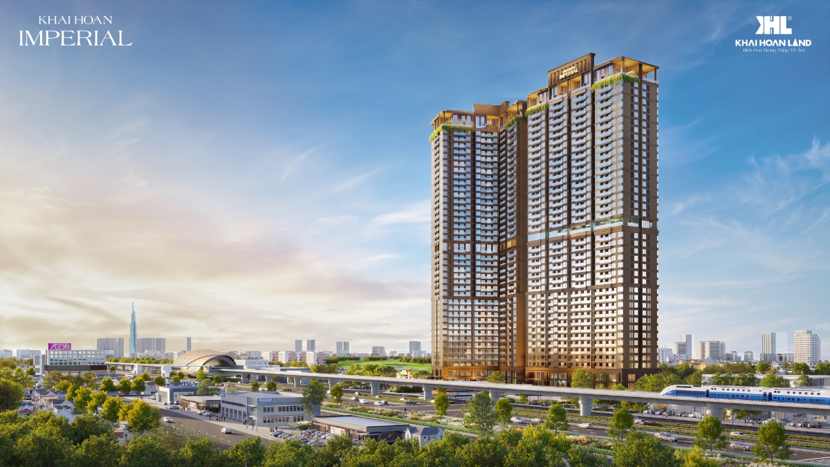 Khải Hoàn Imperial có vị trí đắc địa tại Quốc lộ 13. Ảnh phối cảnh.