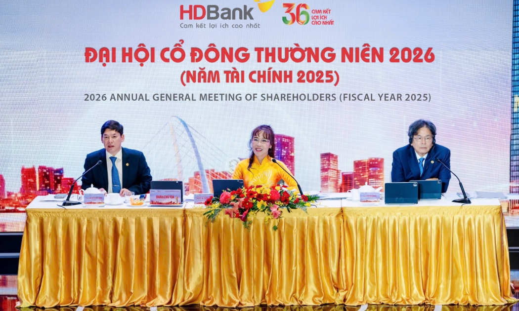 HDBank đặt mục tiêu lợi nhuận năm 2026 đạt 30.100 tỷ đồng, tăng 41%