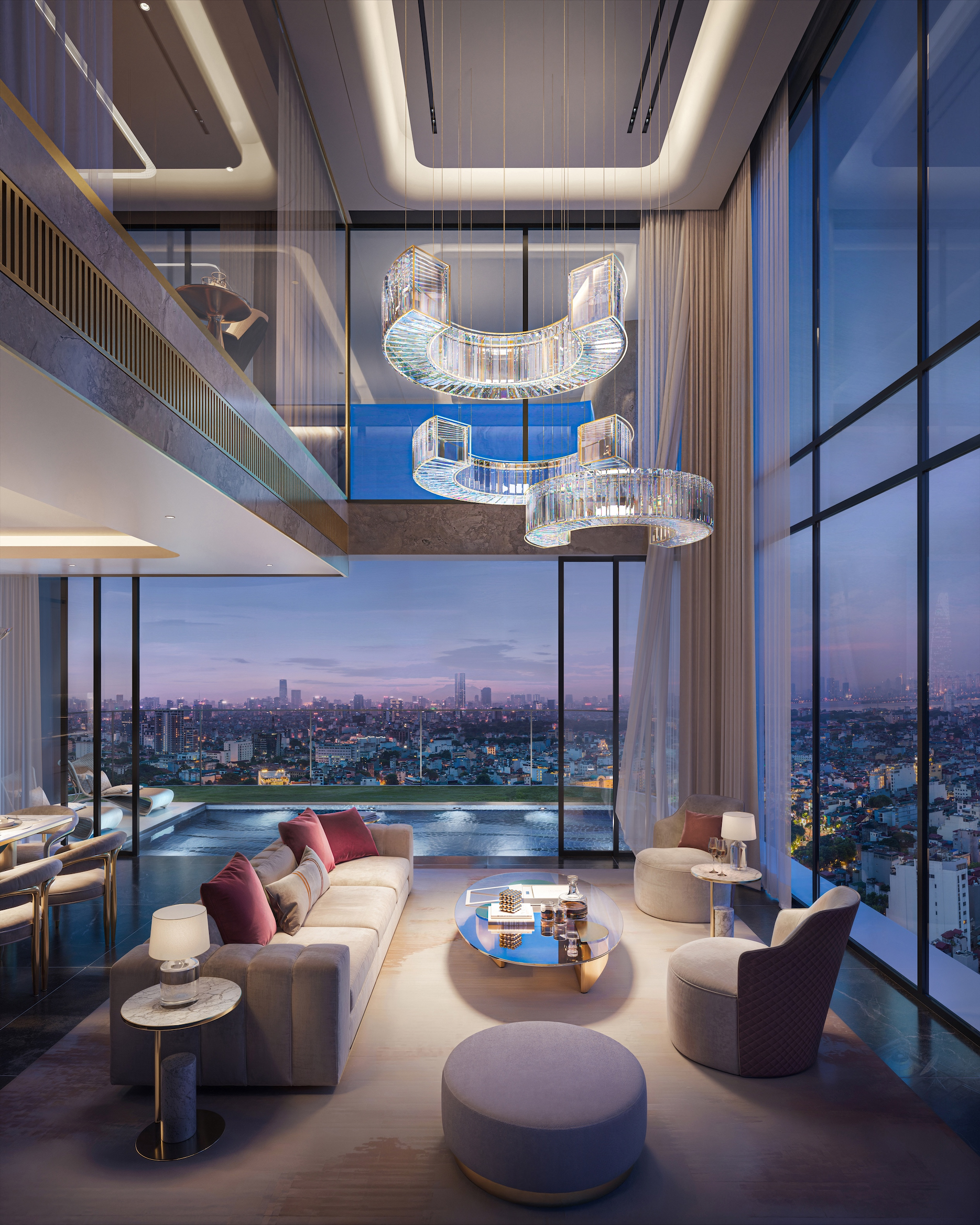 Không gian “ở rộng, sống sang” được tạo tác cho gia đình đa thế hệ.