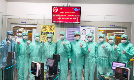 Đoàn công tác tỉnh Bắc Ninh thăm nhà máy sản xuất của Amkor Technology - Ảnh: Bacninh.gov.vn.