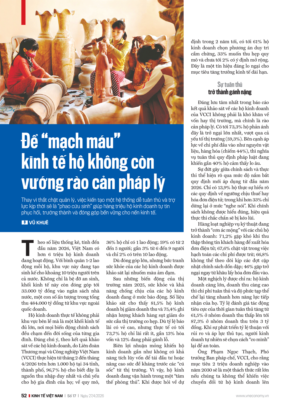 Để “mạch máu” kinh tế hộ không còn vướng rào cản pháp lý - Ảnh 1