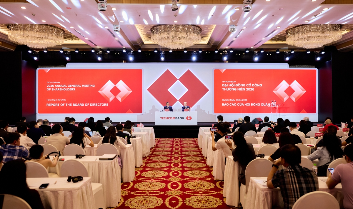 Đại hội đồng cổ đông năm 2026 của Ngân hàng Thương mại Cổ phần Kỹ Thương Việt Nam (Techcombank, HOSE: TCB). Ảnh: TCB.