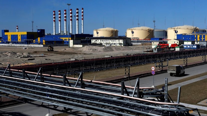 Cảng sản phẩm dầu mỏ Ust-Luga tại khu định cư Ust-Luga, Nga. Ảnh: Reuters/Alexander Demianchuk