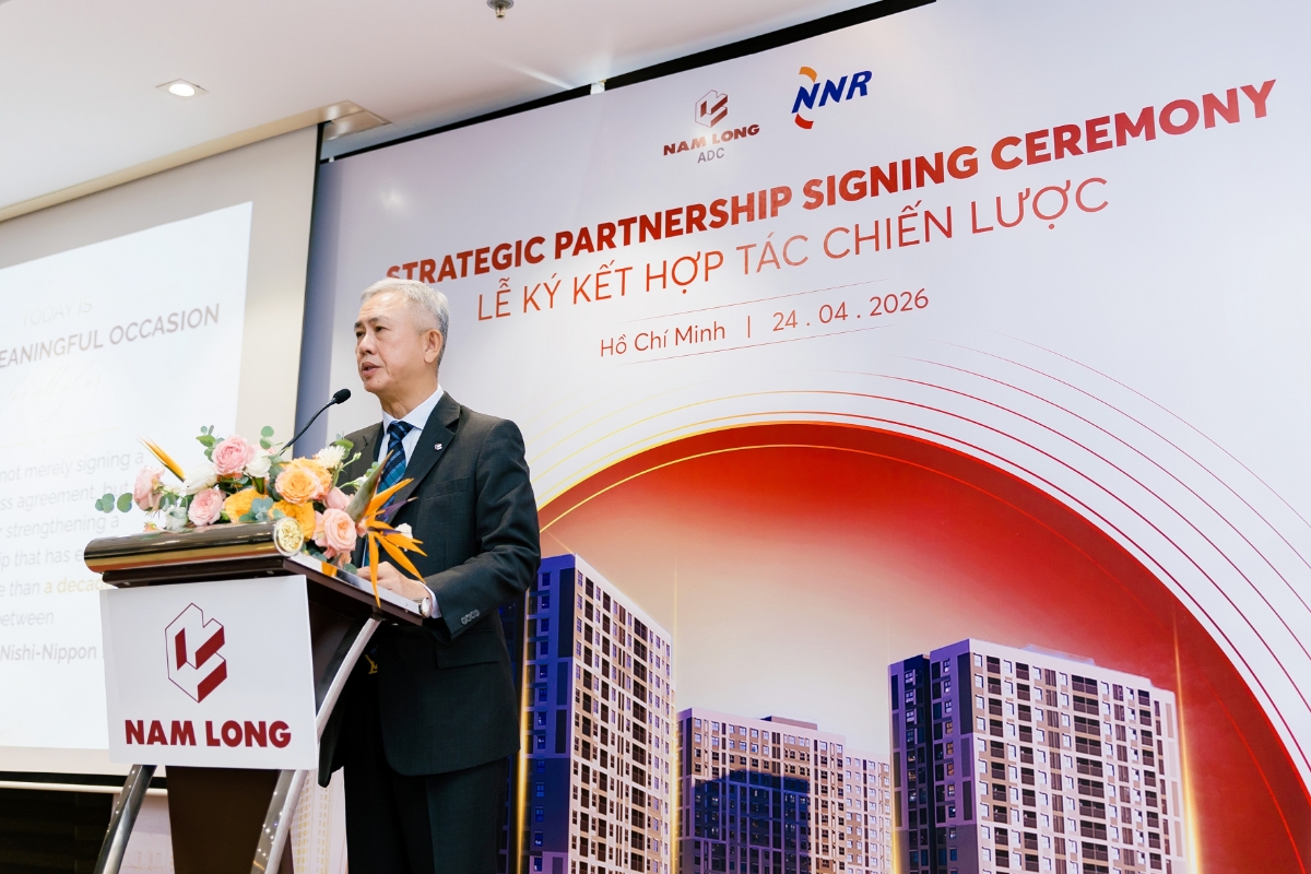 Ông Chu Chee Kwang khẳng định hợp tác với Nishi-Nipon Railroad sẽ giúp phát triển bền vững dòng sản phẩm nhà ở vừa túi tiền.&nbsp;Ảnh:&nbsp;Nam Long.