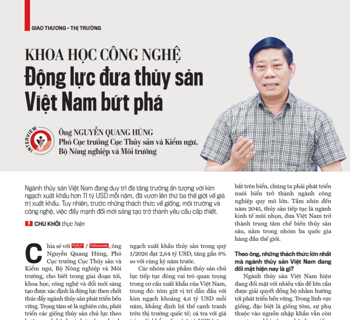 Khoa học công nghệ: Động lực đưa thủy sản Việt Nam bứt phá - Ảnh 1